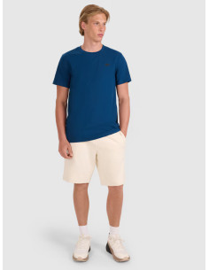 T-shirt regular gładki męski niebieski 2